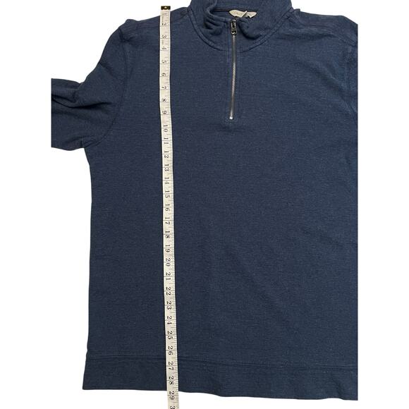 Calvin Klein Jeans Men’s Large 1/4 Zip Pullover Blue Cotton Sweater Long Sleeve - Picture 10 of 10